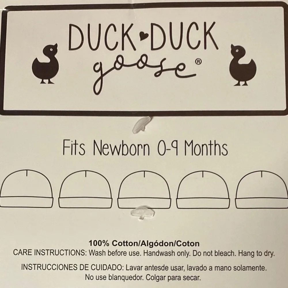 NWT Duck Duck Goose 5 Baby Girl Beanie Hats Fits 0-9 Months